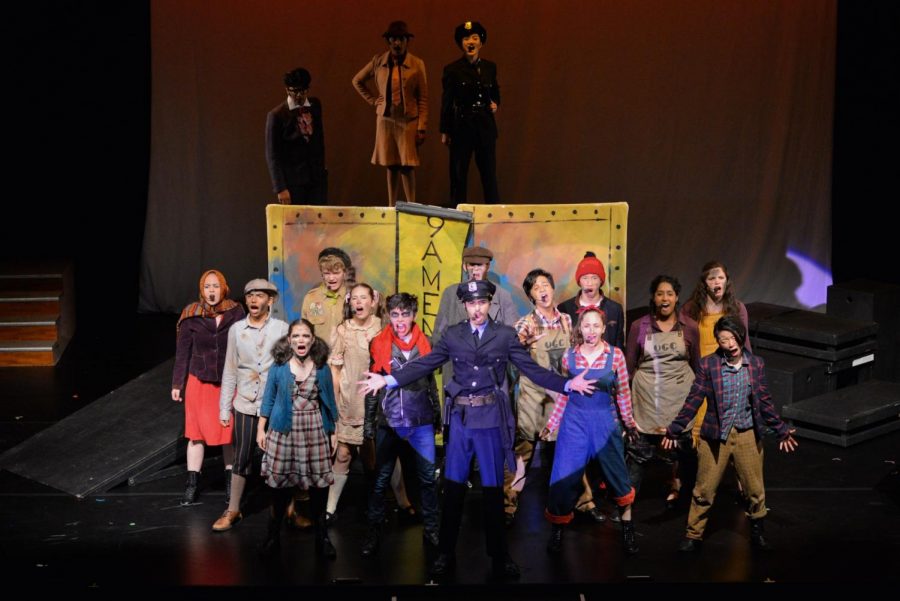 The Urinetown cast performs together at Edinburgh, Scotlands Fringe Festival, the largest performing arts festival in the world.