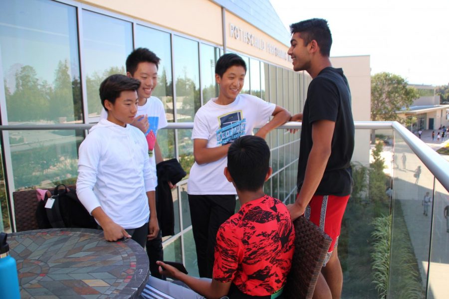 Freshmen Brian Chen and Armaan Thakker enjoy wearing athletic wear for its comfort and ease. This trend, called athleisure, has gained popularity in recent years.