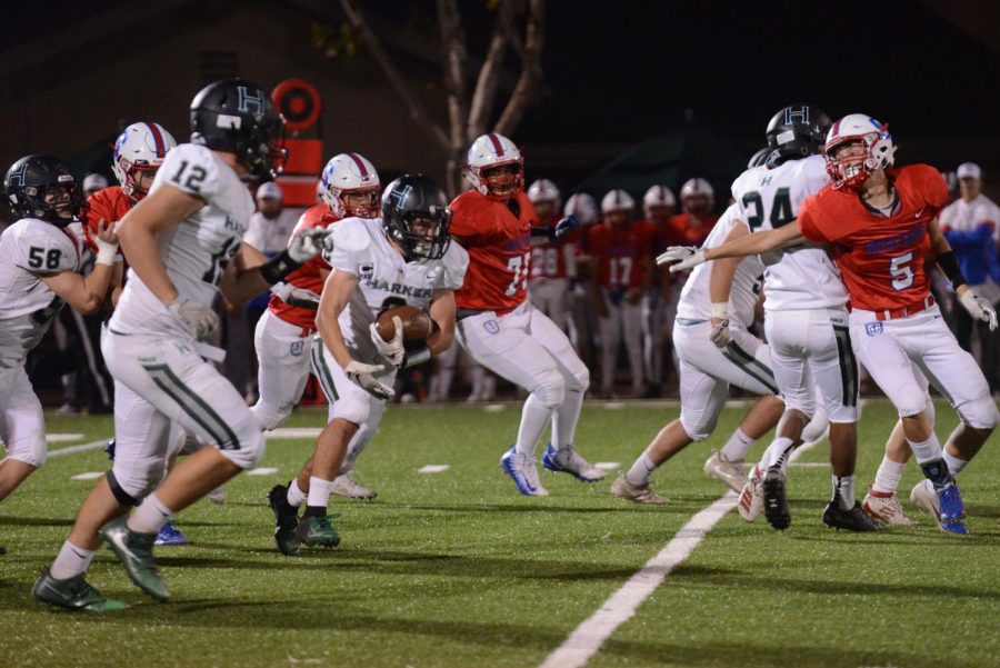 Devin Keller (12) rushes downfield for a huge gain.