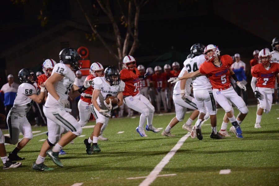 Devin Keller (12) rushes downfield for a huge gain. 