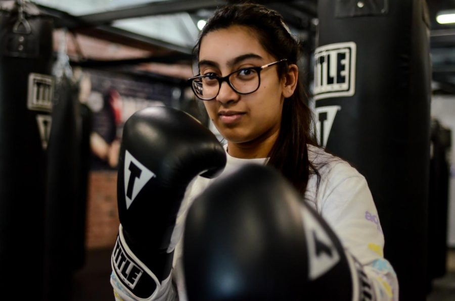 “[Kickboxing] really just helps me clear my mind ... Its kind of a way to step back and also burn off some pent-up stress. Its great to get exercise and build muscle, but its also really stress-relieving,” Maya Shukla (12) said. 