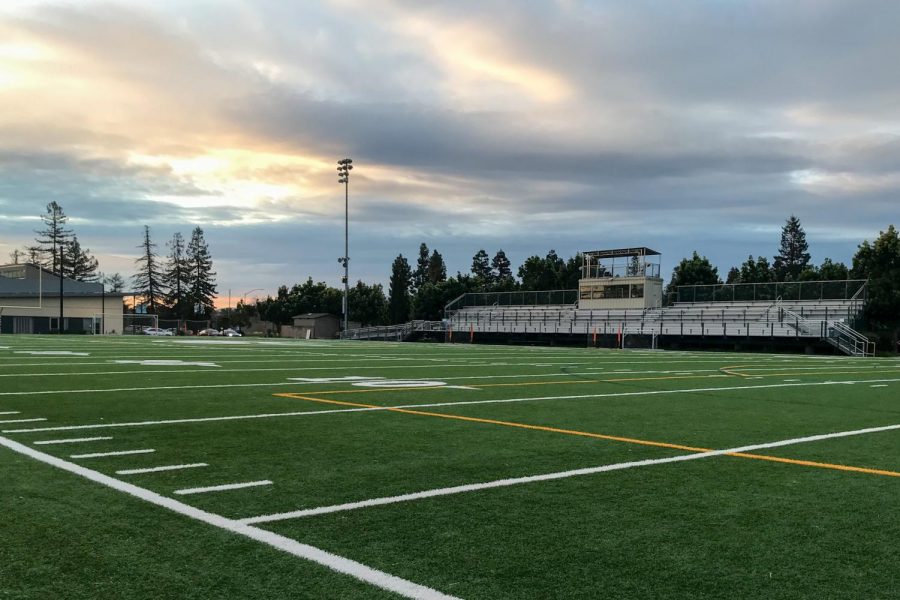 An empty Davis Field, home to Eagles athletics. 	“As long as school is in session and we feel everything’s in place, we’re business as usual until we’re told otherwise,” upper school athletic director Dan Molin said. “We’re anticipating [game cancellations], and we’ll cross that bridge when we get there with each individual game.”