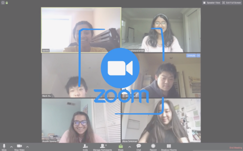 Members of Harker Journalism test out Zooms features as upper school students made the transition to virtual learning last week.