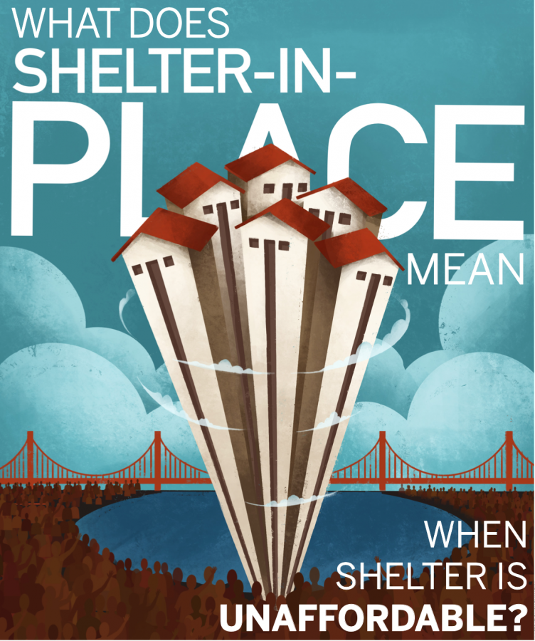 This illustration shows the unaffordability of Bay Area housing. This decades-long housing crisis has uniquely impacted the area’s response to the COVID-19 pandemic, which has exacerbated already precarious housing situations.