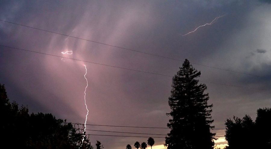Lightning strikes from thunderstorms were seen across the Bay Area on the morning of Aug. 16. The storms, which came after record-breaking heat, helped fuel the fires, according to a press release from California Gov. Gavin Newsom.