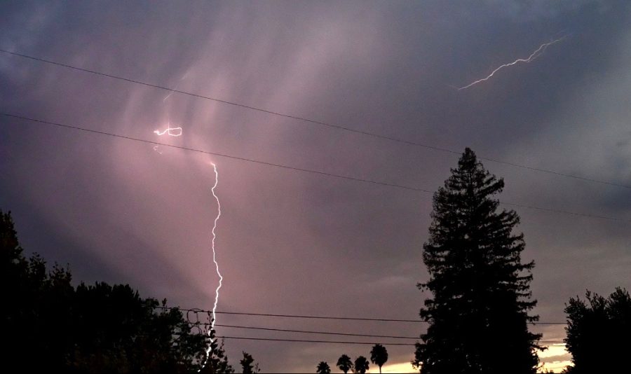 Lightning strikes from thunderstorms were seen across the Bay Area on the morning of Aug. 16. The storms, which came after record-breaking heat, helped fuel the fires, according to a press release from California Gov. Gavin Newsom.