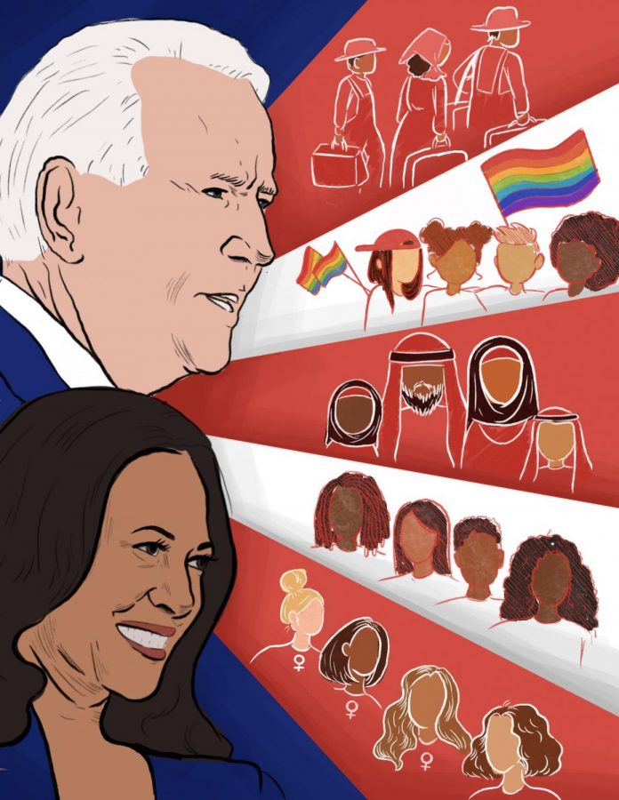 President-elect Joseph R. Biden and vice president-elect Kamala Harris’ win on Nov. 7 brought about the possibility of increased representation for marginalized communities. The last four years have exacerbated discrimination and underrerpesentation for groups such as Latinx, Black and LGBTQ+ communities, but Biden’s administration signals potential changes for the better.