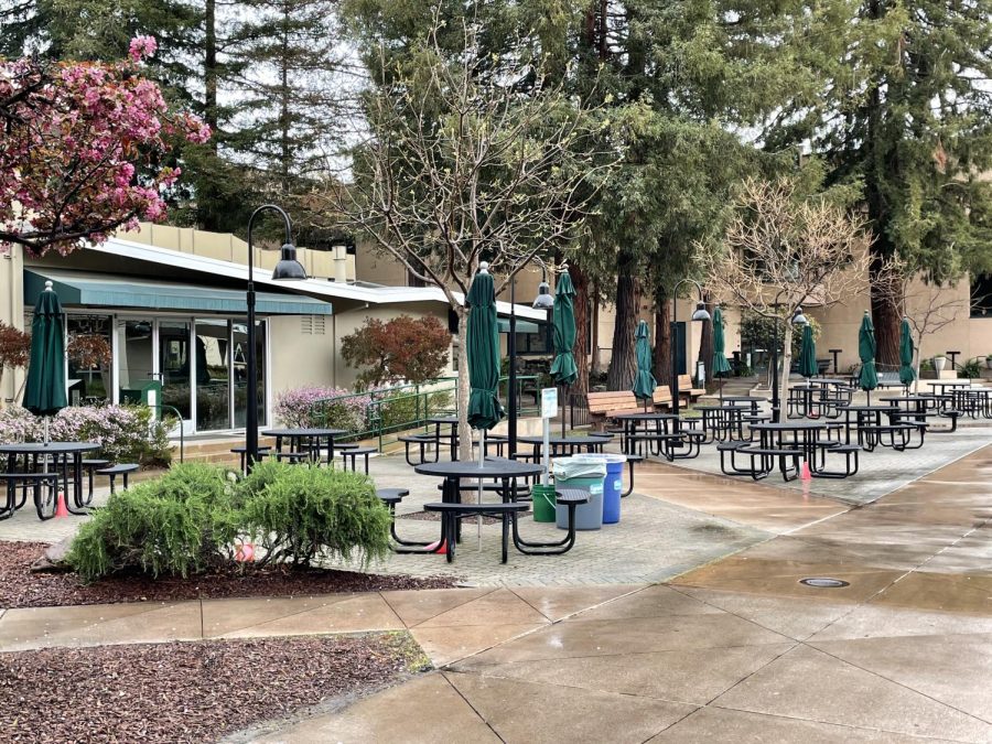 The upper school campus remains mostly empty over a year after school officially shut down last March. Next week, all four grades will return to campus on separate days for Spirit Week.