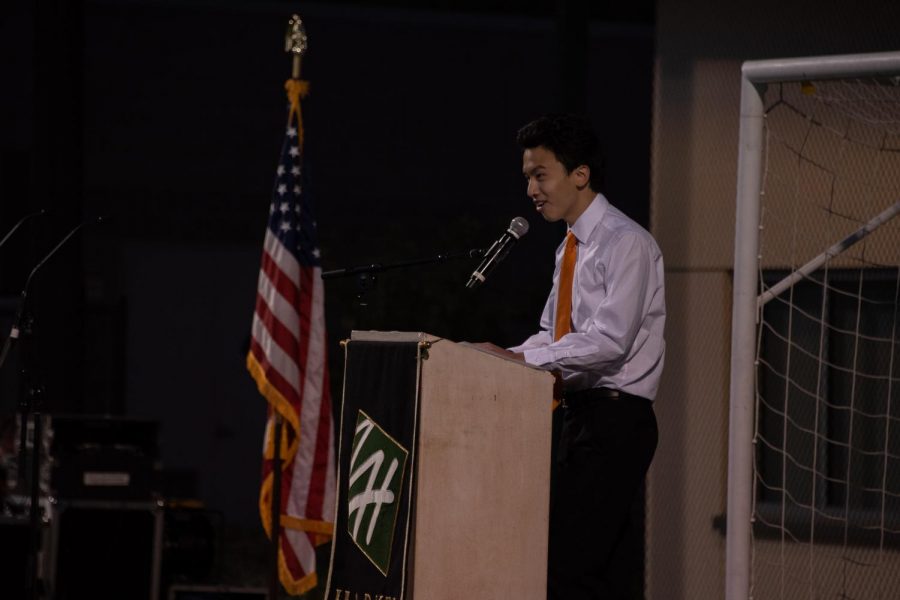 The senior class also nominated Michael Eng (12) to be the senior Baccalaureate speaker. Michael spoke after Lizardo. 