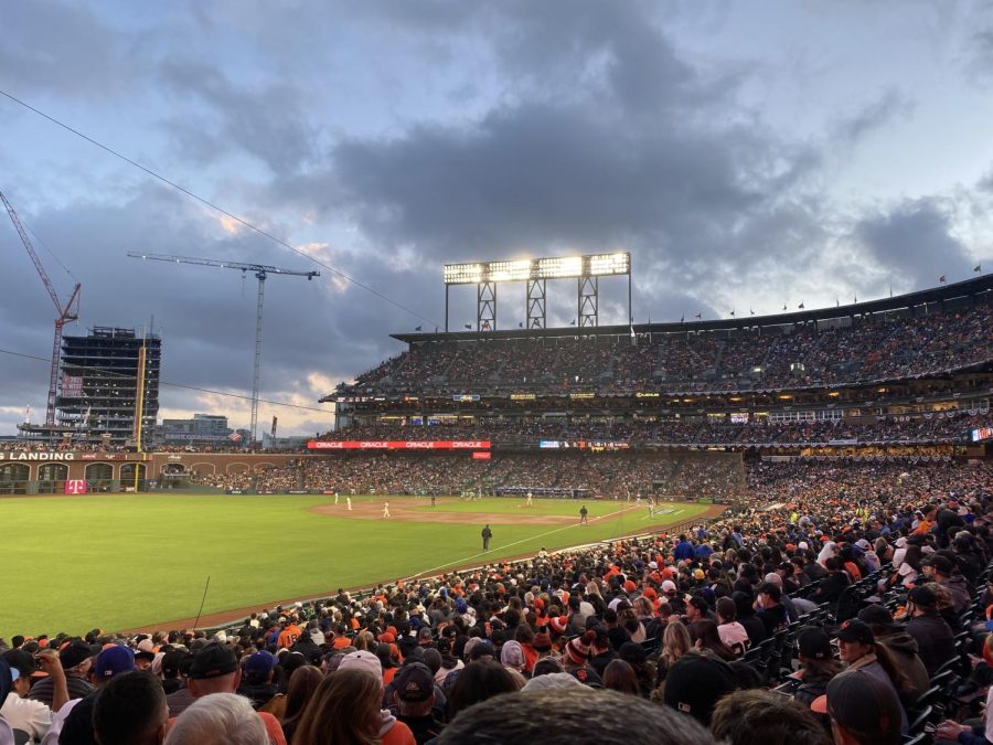 Game+1+of+the+National+League+Division+Series+%28NLDS%29+between+the+San+Francisco+Giants+and+Los+Angeles+Dodgers+was+held+at+Oracle+Park.+The+Giants+won+4-0.