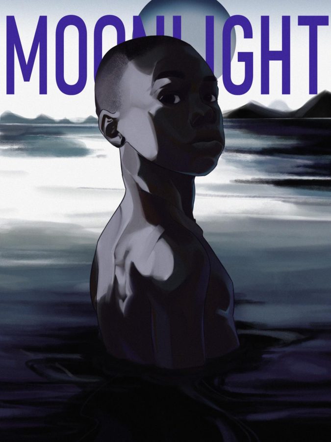 An illustration of the character Chiron in the 2016 film Moonlight. Oscar-winning movie “Moonlight” tells the breathtaking child-to-adulthood story of a Black man in Miami.