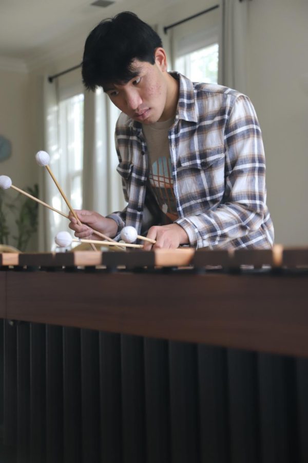 “A lot of people think that in general, percussion is very basic, like hitting instruments, but with the marimba, you can do so much more. There are different types of mallets, different types of bars and different types of sounds you can make, so the versatility of percussion makes the potential to create infinite. Its really cool how you can integrate a lot of skills and make your own style of music, Harrison Chang (12) said.