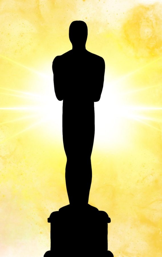 An illustration of an Oscar. The 94th Academy Awards will take place on March 27, honoring films released in 2021. 