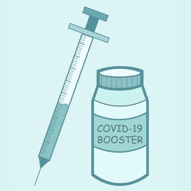 An illustration of a Covid-19 booster vaccine. The Food and Drug Administration (FDA) approved the use of several COVID-19 boosters against the Omicron variant.