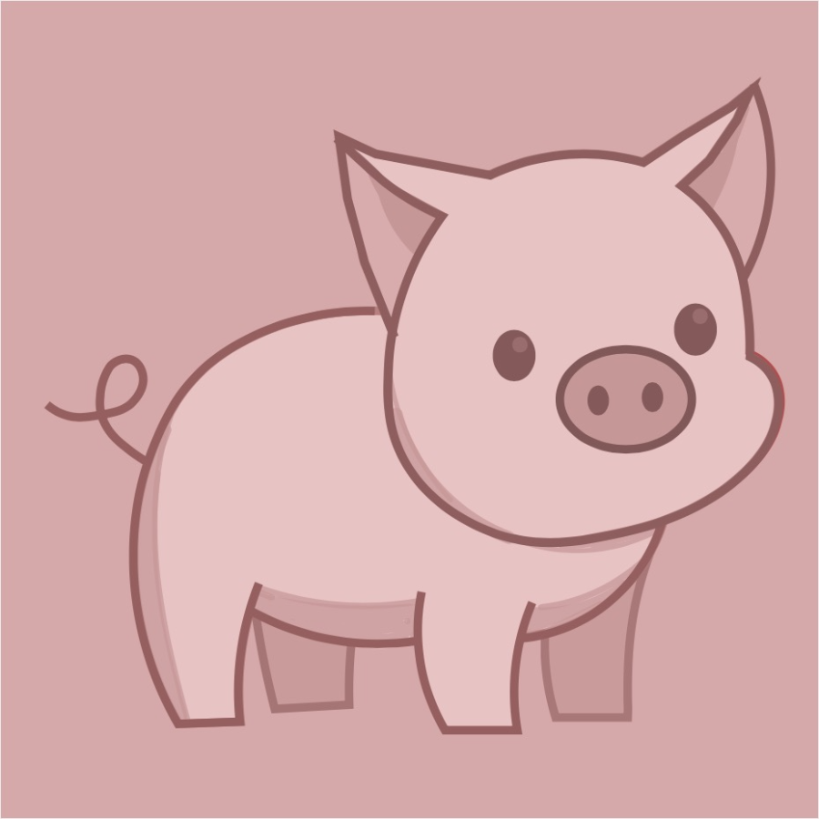 An illustration of a piglet. A jury acquitted the two activists on Oct. 8 after they stole piglets in protest of pork manufacturing companies. 