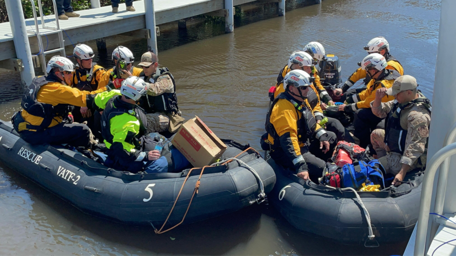 Federal Emergency Management Agency (FEMA) Tasks forces deploy a search and rescue team in Palm Island. Currently, FEMA has provided more than $420 million to assist survivors.
