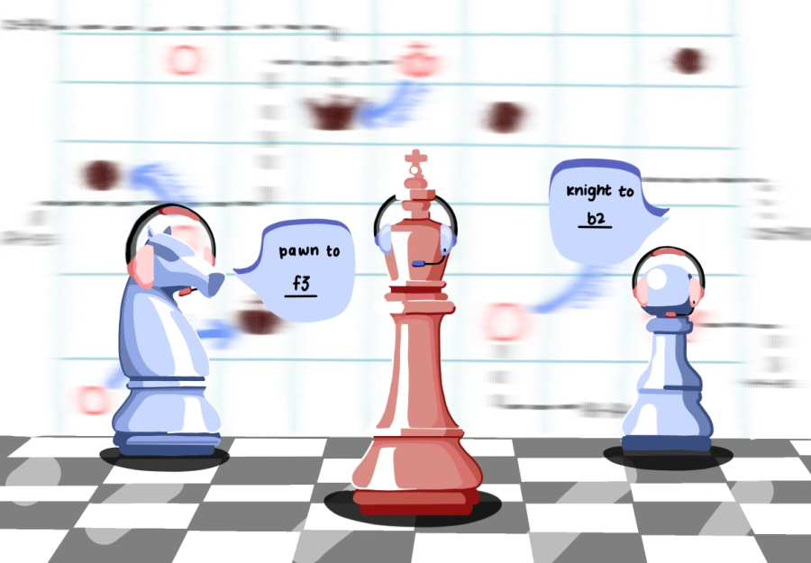 An+illustration+representing+an+online+chess+match.+Online+chess+site+Chess.com+released+a+72-page+report+on+Oct.+4+accusing+Chess+Grandmaster+Hans+Niemann+of+unfair+play+in+over+100+online+chess+games+in+his+career.