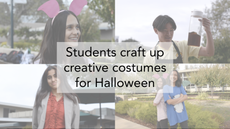 Students craft up creative costumes for Halloween. Check out the costumes of Jeremy Ko (12), Isabella Ribeiro (11), Shareen Chahal (11) and Ava Arasan (12) in the video.