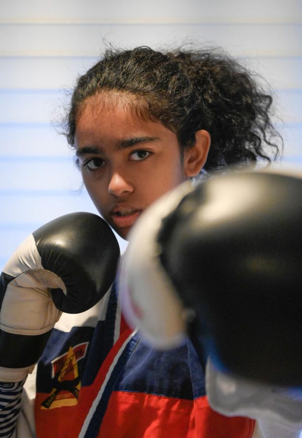 “Martial arts has made me more confident in myself and my strength, knowing that if I ever did get into a dangerous situation, I would have those skills to help me. Nothing is ever guaranteed, but knowing that I have the ability to protect myself is something thats really comforting to me,” Sara Bhowmick (12) said.
