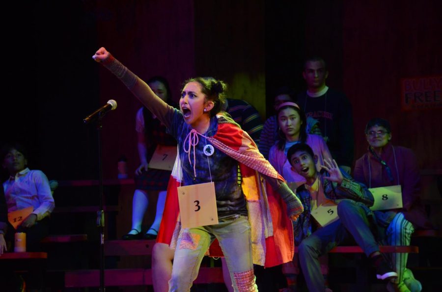 Shareen Chahal (11) as Leaf Coneybear. The eccentric homeschooled speller becomes an underdog of the bee.