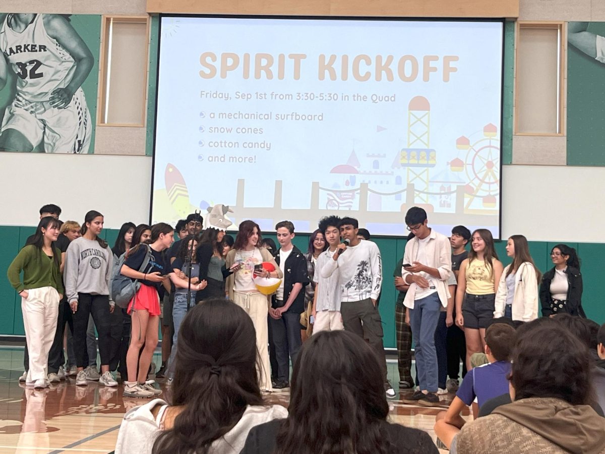 Harker Spirit Leadership Team (HSLT) announces the annual Spirit Kickoff during Mondays school meeting in the Zhang Gymnasium. The Spirit Kickoff will take place on Friday in the Quad from 3:30 to 5:30 p.m.