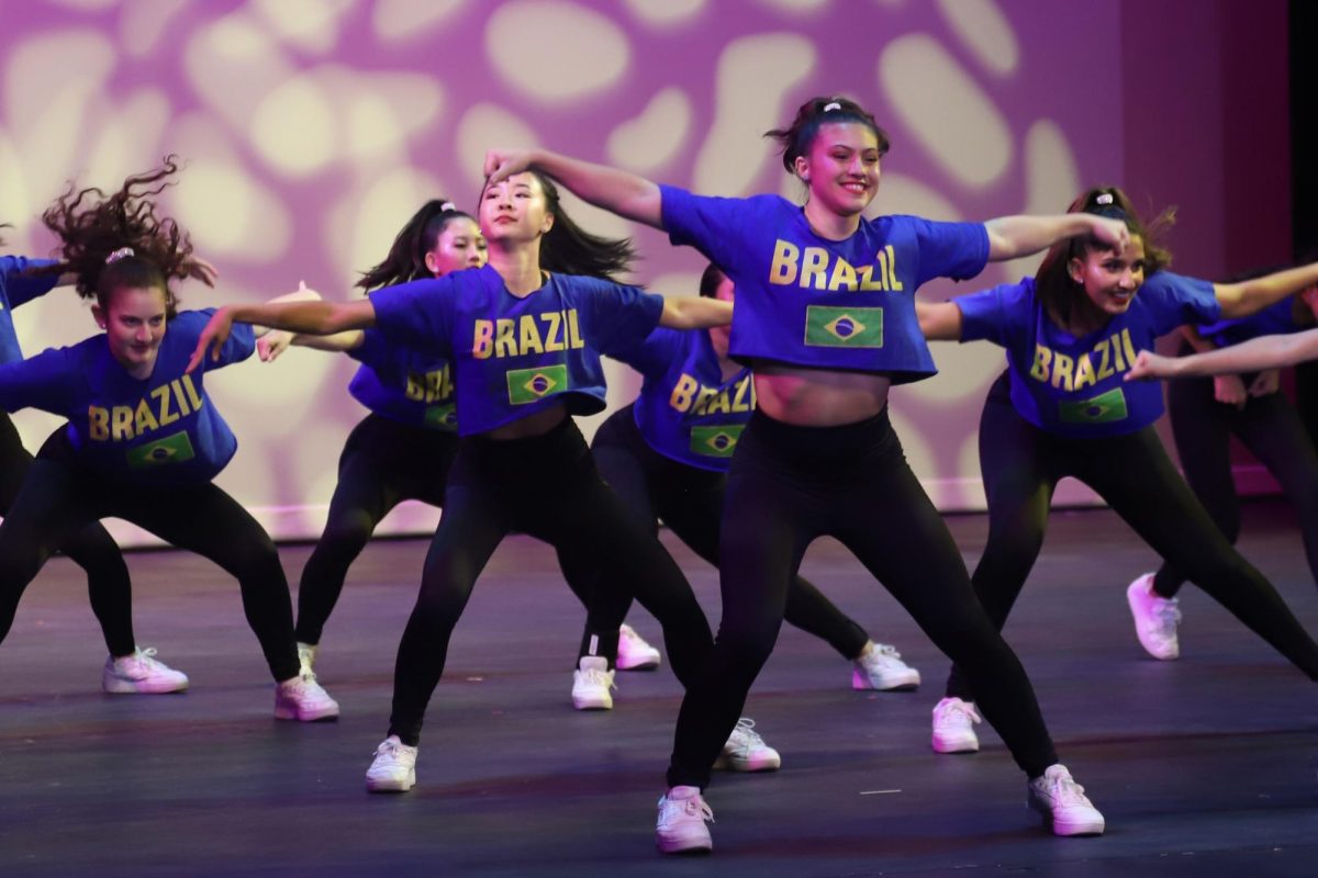 Harker Dance Company (HDC) dances to “Tick Tick Boom” by Sage the Gemeni, representing Brazil. HDC was the second act to perform.