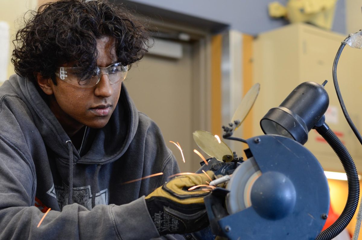 “For every time we break one end mill drill bit, we add a tally on the machine. We have a list each year of how many times weve broken that, and its huge. Stuff breaks. We get back up and keep working,” Vivek Nayyar (12) said.