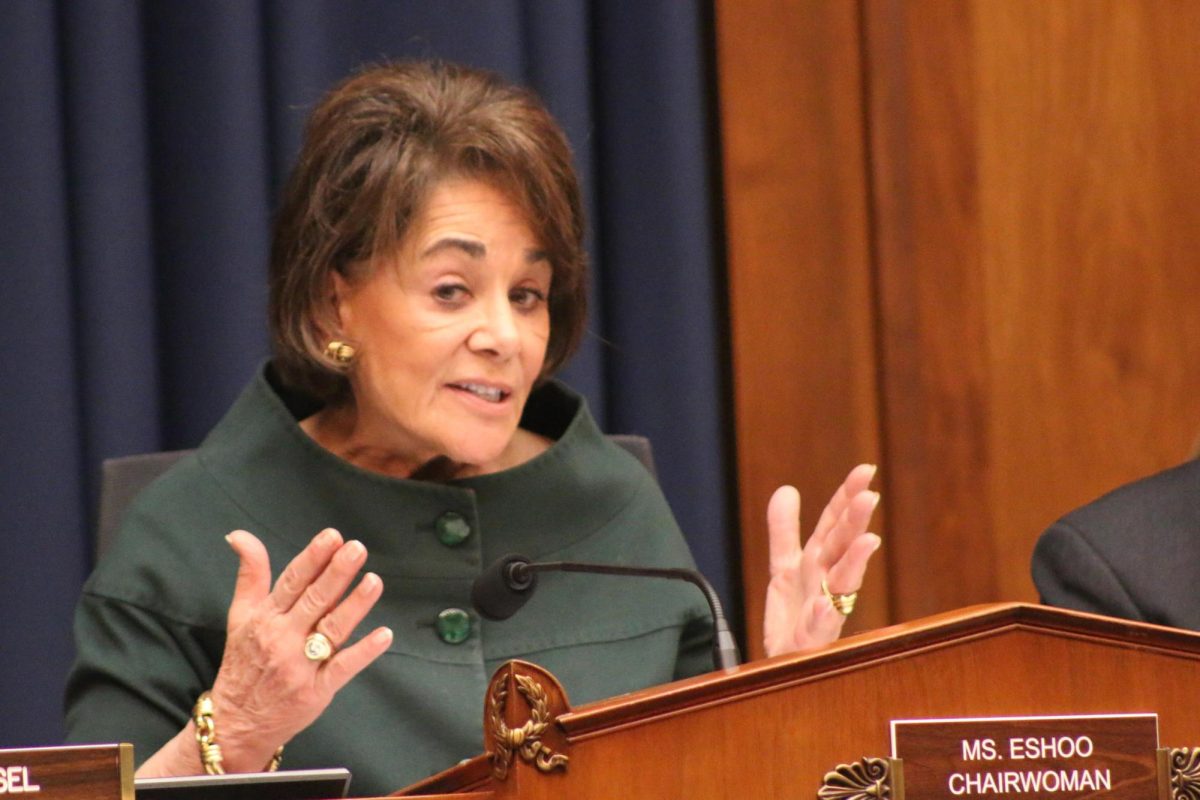 Anna Eshoo holds a hearing of the Health Subcommittee on Feb. 20, 2020. As the Chairwoman, Eshoo presented bills regarding medical cures and representation in clinical trials. (Provided by eshoo.house.gov)
