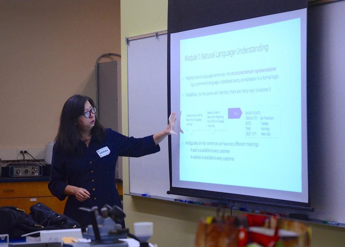 UCSC Professor Yi Zhang talks about how AI lanaguage models comprehend human language. Research club held the speaker event last Friday for those interested in computer science and artificial intelligence.