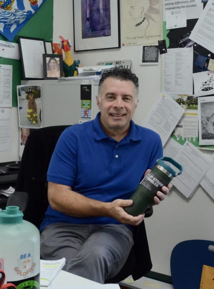 Janda holds his gifted Stanley tumbler. “Whether it's Cabbage Patch dolls when I was a kid, or any number of toys that become a huge fad every holiday season, the Stanley Cup just seems to fit in that mold” Janda said.