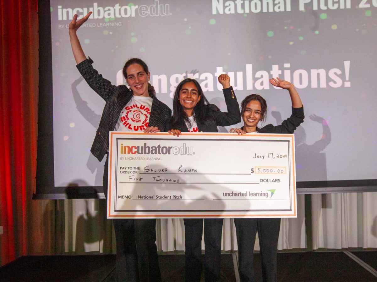 Shlurp has not only made its way to customers, but also taken home a top prize of $5,000 at the INCubatoredu National Pitch Competition. After submitting a video pitch, Shlurp was one of five finalists selected from across the nation to fly to Chicago, where they pitched their company to a panel of judges in July.