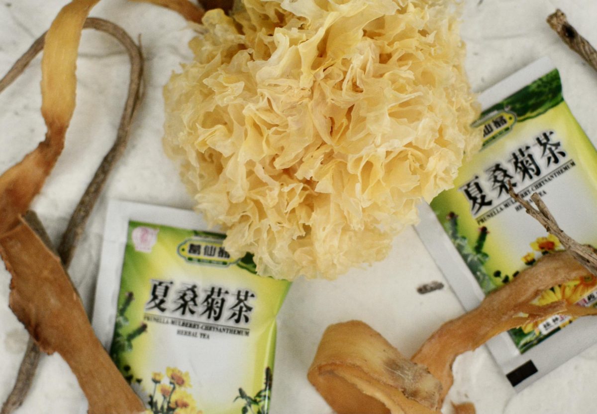 White fungus, tea leaves and Gentian roots provide benefits in boosting immunity. There are almost 12,800 traditional Chinese medicines, ranging from herbs to animal products.