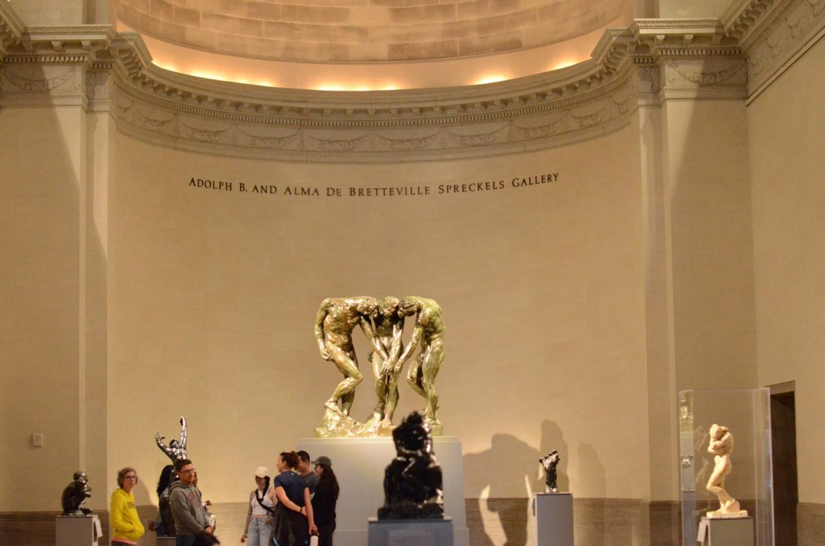 A Rodin sculpture features prominently in the main hall of the Legion of Honor’s upper level. Surrounded by smaller works by the acclaimed sculptor, the work exemplifies the importance of the Rodin collection to the museum’s legacy.