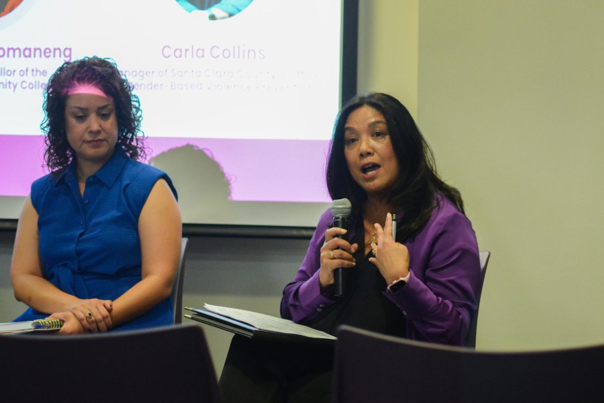 Panelist Rowena Tomaneng shares her unique perspective on reproductive rights in the context of higher education. She emphasized the importance of  educating people about these rights in higher education institutions.