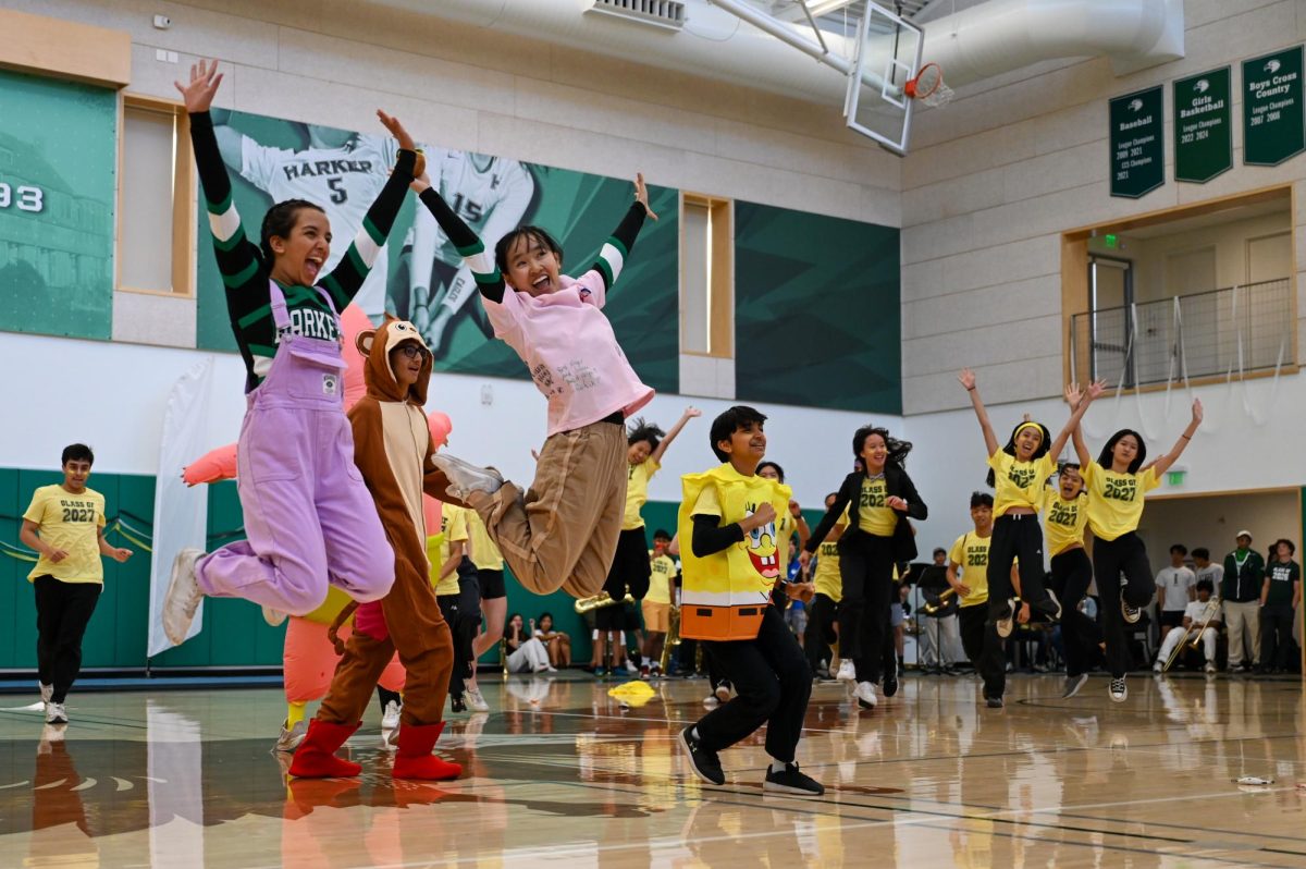 WE DID IT!: The sophomore spirit dance saw a crossover between Dora the Explorer and SpongeBob. The performers encouraged audience participation with iconic phrases from the shows like “Swiper no swiping!”
 