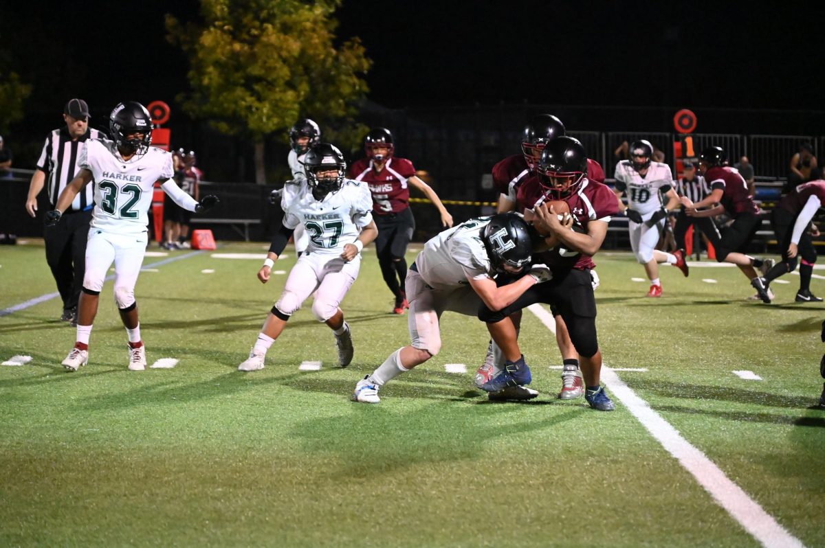 Jackson tackles an Anzar player at the 16 yard line. The Anzar player only gained 5 yards. 