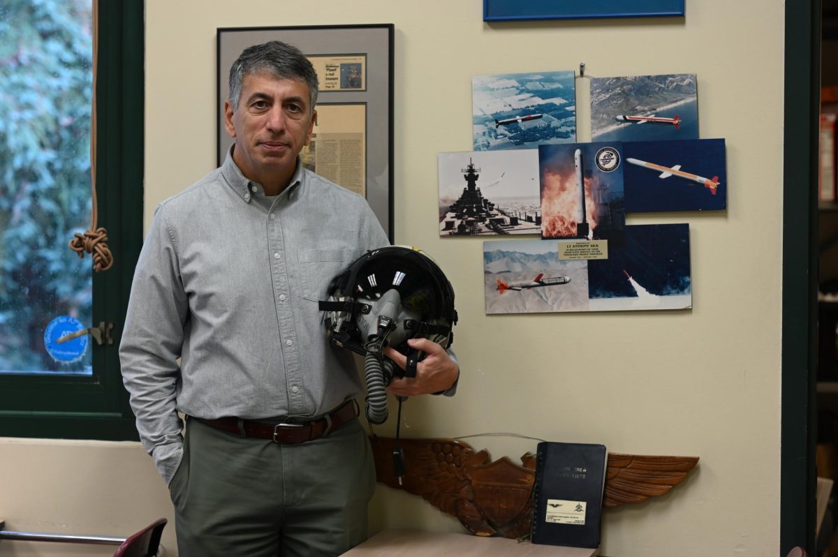 Navy veteran and math department chair Anthony Silk recounted his experience during the Persian Gulf War, where he flew the EA6B Prowler aircraft as an active duty military aviator. "For me, when I think of Veterans Day, I don’t think of myself, because I was doing a job and that’s what it was," Silk said.