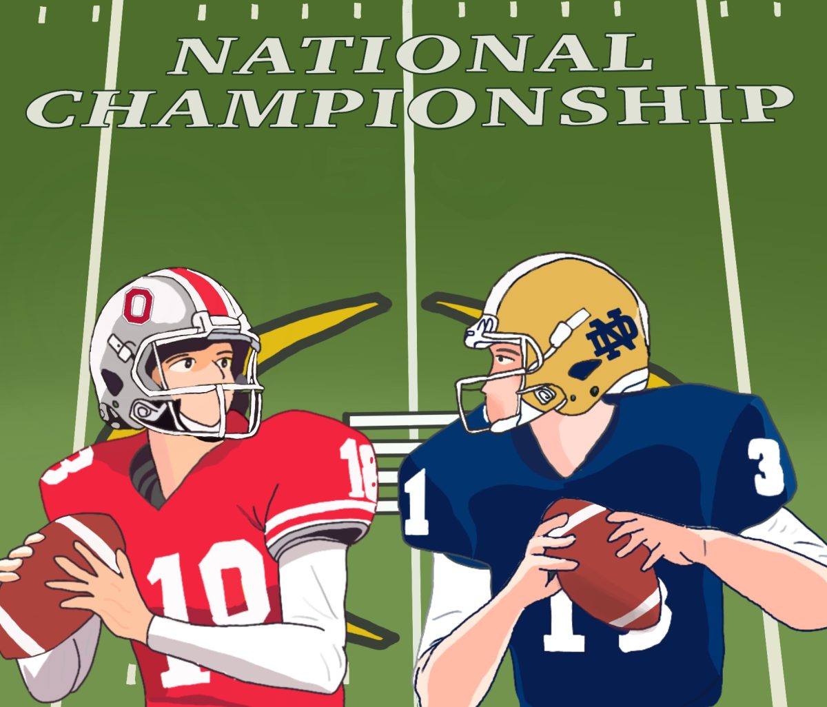 Ohio State University and Notre Dame face off in National Championship on Monday. A nationwide spectacle, the National Championship caps off four months of intense and deeply entrenched rivalries and brings families and communities together. 