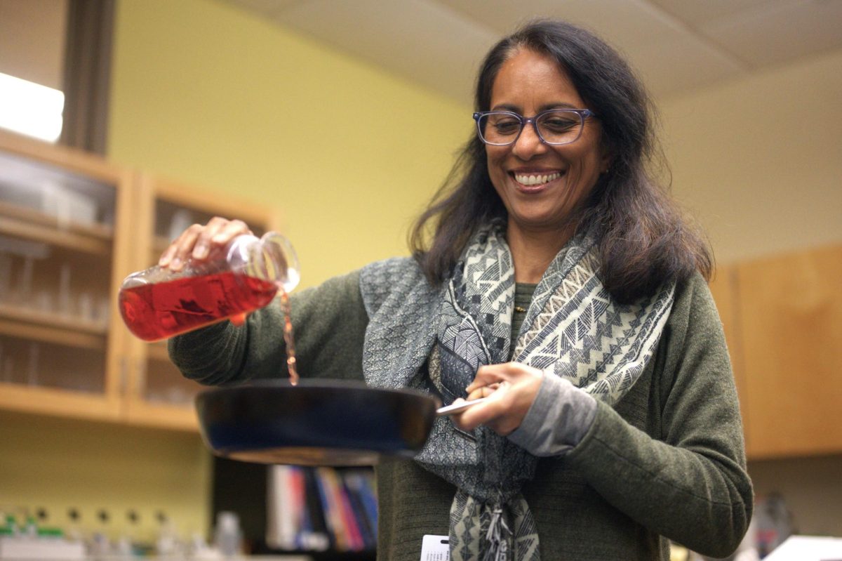 Mala Raghavan appreciates the chemistry behind traditional recipes, blending the two together to achieve her cooking goals. "Students often bring in complicated formulas to determine limiting reagents, but the limiting reactant is simply the ingredient that runs out first and limits how much product you can make — just like in a recipe," Dr. Raghavan said.