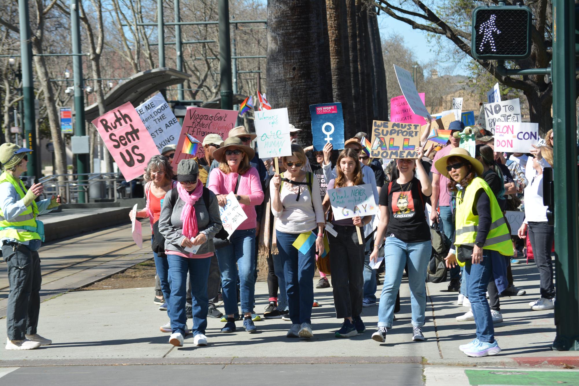 Protestors marched through St. James Park and the surrounding blocks. The marches were held peacefully with guidance from organizers.