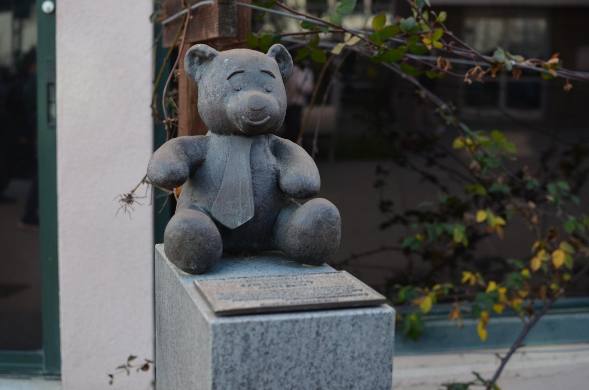 The statue of a bear outside Dobbins reflect's Jason Berry's nickname "Bear" and serves as a way to honor his memory. "It seems his presence is still here with us, and I know we all teach with him in mind," English teacher and department chair Pauline Paskali said.