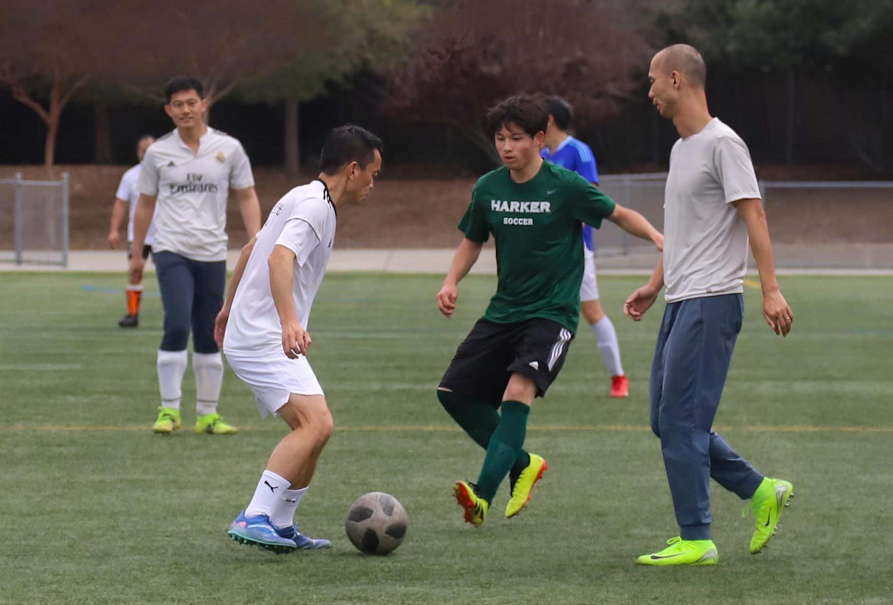Junior varsity boys soccer player Luca Barchietto (10) competes in a pickup league on the weekends. Pickup sports allow athletes to experiment with new techniques that they would otherwise not be able to implement in more high stakes environments.