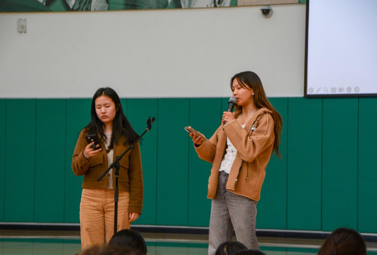 Linda Zeng (11) talks about Harker's Research Symposium, named “AI Trends: The Future is Here.” The event will host student and keynote speaker, as well as workshops from different clubs. 