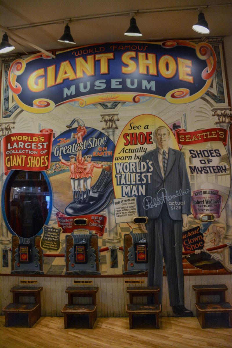 The Giant Shoe Museum displays the shoe of the world's tallest man, Robert Wadlow.