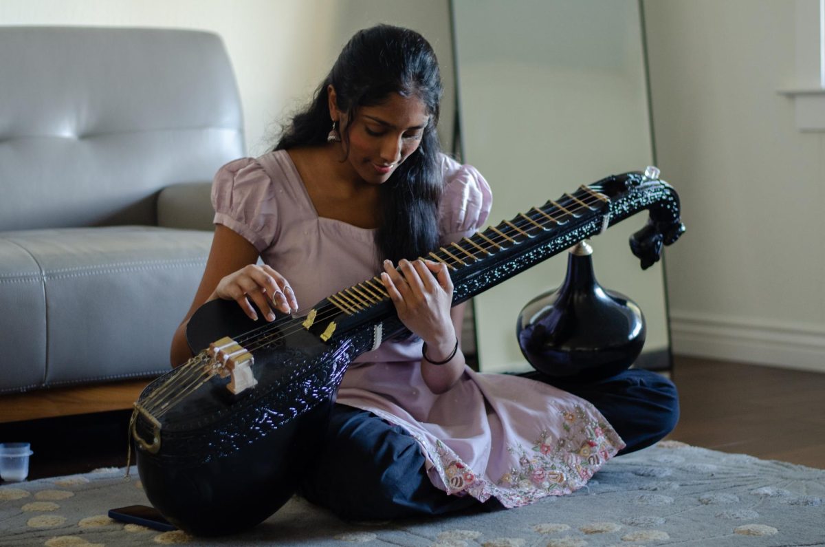 “Oftentimes on the Veena, I'm able to play out tunes that are familiar for the seniors. I played a lot of classics for them, which they really seem to enjoy. And it's been fulfilling because a lot of them have never seen the instrument before, so they'll come up to me after and ask me to explain how it works. It's really exciting for me to be able to share my culture and also connect with their culture," senior Hasini Namala said.