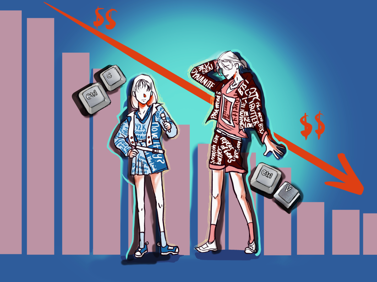 Copying existing formulas rather than paving a new path makes many groups sound stylistically similar. This lack of distinction is particularly problematic with the current oversaturation of the industry, as fans are bombarded continuously with new releases in repetitive styles.