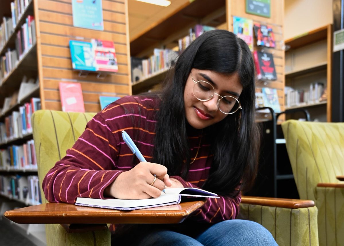“Even when I’m doing a character exercise, I’m creating. Sometimes I’m explicitly writing out what I see in my head. I used to be really stuck on writing. In the past, the only writing I could do other than analytical essays would be something like a personal narrative. But now that I’ve learned to embrace this other side of me, I think about it, I close my eyes, type out every plot point and then build off of that," Abbie Samuel ('25) said.