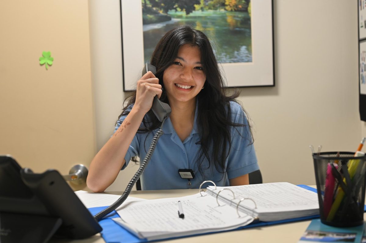 "When I first started volunteering, it was really nerve-wracking for me, but the more I did it, I started realizing there's nothing to be afraid of because I knew that I had the knowledge that they wanted from me. The more I did it, the less fear I had in going up to people because there's really nothing that can go wrong. It's ok if I don't know something. All of my shyness and social anxiety goes away when I know that someone needs help. Whatever it takes, I will help them if I can," senior Aryana Bharali said.