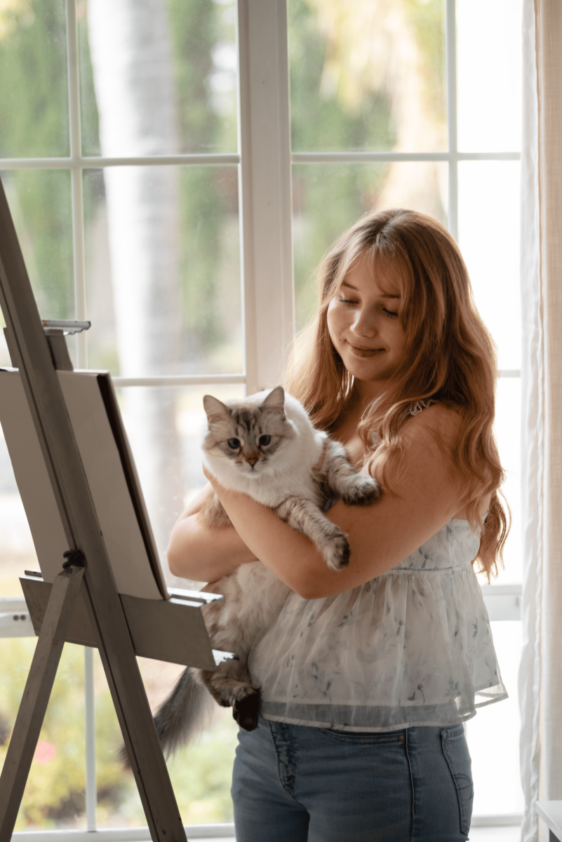 “Art, specifically painting, has really taught me how to observe other people more clearly. Instead of going straight at it, you're trying to watch it first and ask, ‘How can I approach this?’ to make it easier for myself instead of going straight in. So, observation and patience are very important in the process," senior Sophia Roufas said.