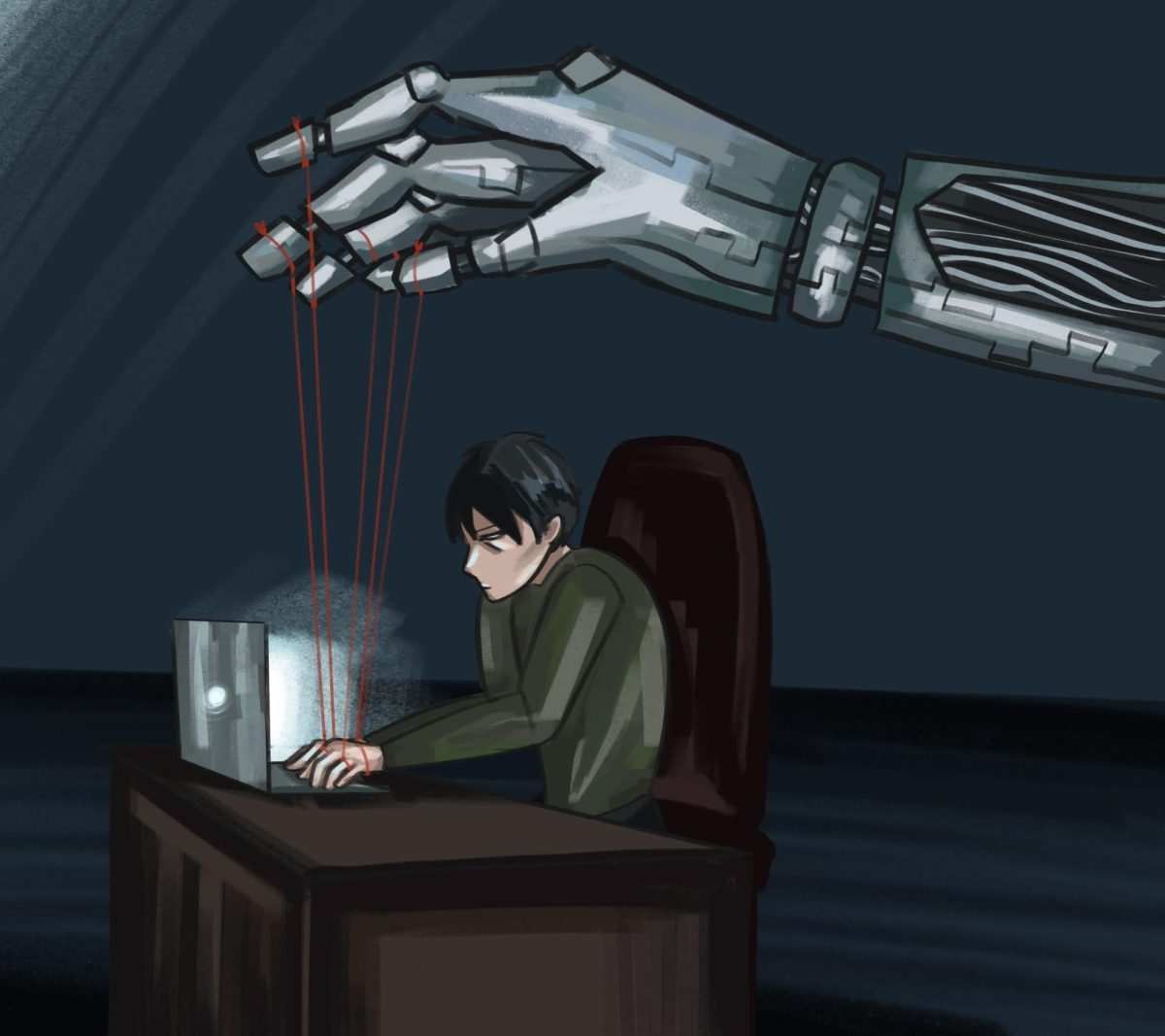 The explosion of large language models like ChatGPT undermines students' abilities in written expression and critical thinking. Building a dependence on AI, students not only curtail their own creativity, but also their sense of identity as they accept external ideas without independent analysis.